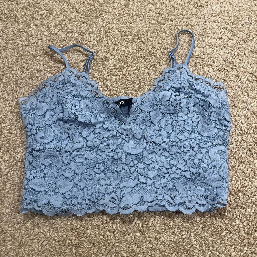 Express Light Blue Lace Camisole